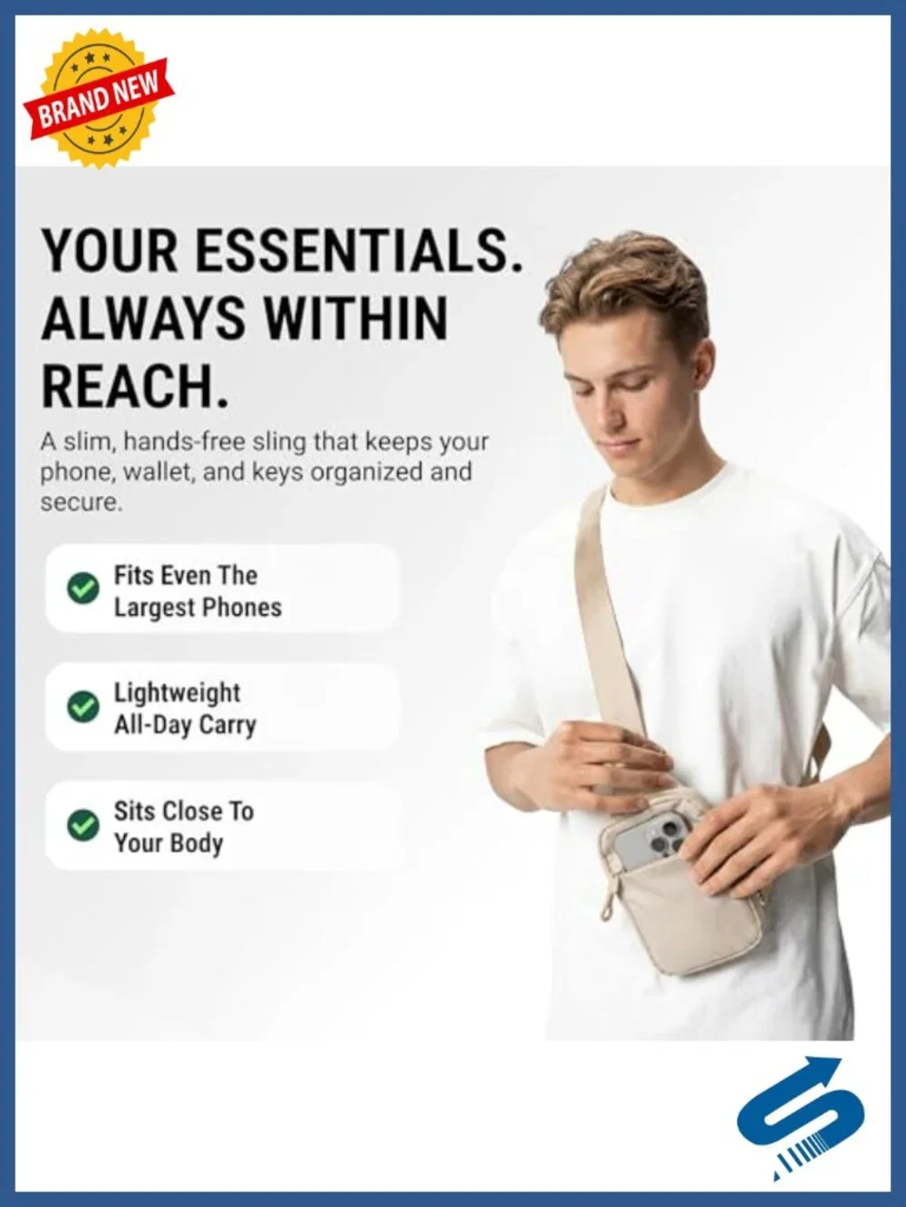 Anti-Theft RFID Blocking Crossbody Sling Bag Nylon